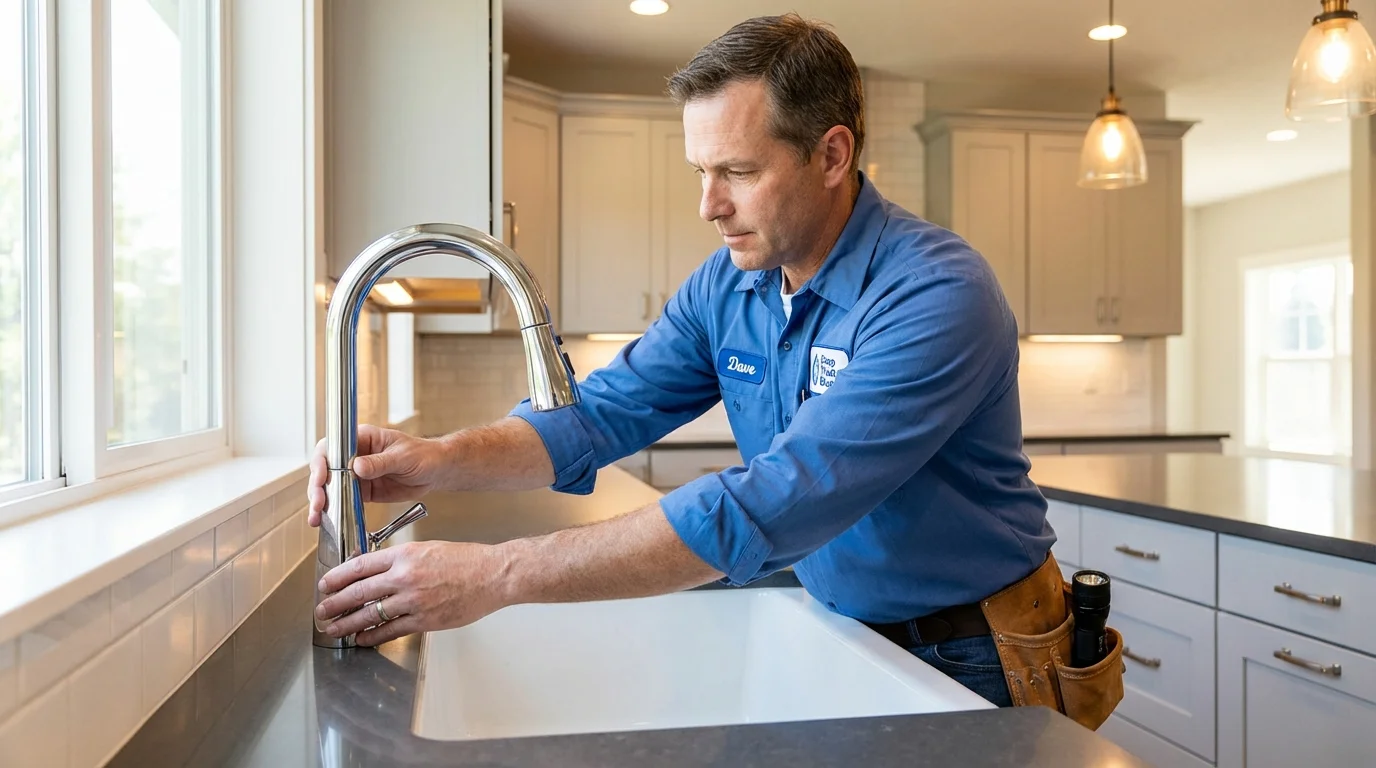 Kitchen faucet installation by Johns Plumbing LLC in Gallitzin